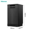 Hisense HS523E15BUK Slimline Dishwasher - Black - 10 Place Settings