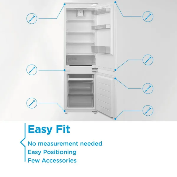 Midea MDRE379FGE01D 54cm 70/30 Built In Fridge Freezer - White