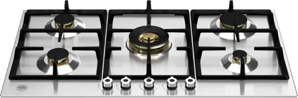 Bertazzoni P905CPROX Professional Series 90cm 5 Burner with Central Wok Burner Gas Hob in Stainless Steel