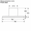 Bosch DBB83BC60B Integrated Design Hood in Matt Black 