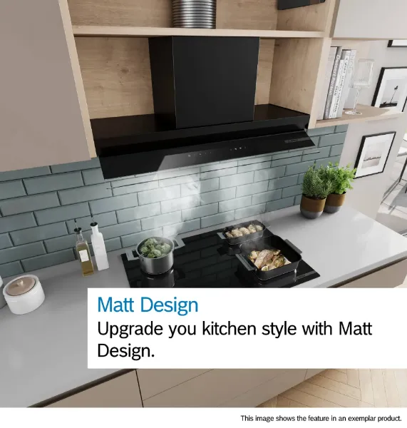 Bosch DBB83BC60B Integrated Design Hood in Matt Black 
