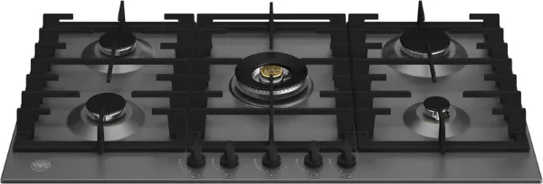 Bertazzoni P905CMODNE Modern Series 90cm 5 Burners with Central Wok Burner Gas Hob in Matt Black