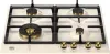 Bertazzoni P604LHERAG Heritage Series 60cm 4 Burner with Wok Burner Gas Hob in Ivory Gold