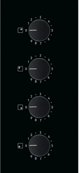 AEG HK614000CB 3000 Ceramic Hob Black_Rotary Control Detail