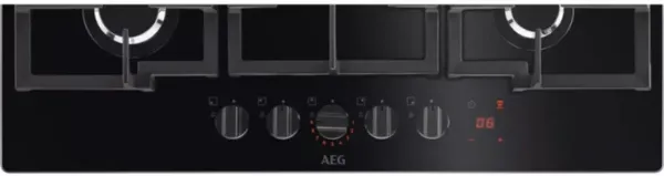 AEG HKB75450NB 8000 FlameLight 75cm Gas On Glass Hob Black_Control Panel Detail