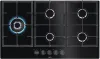 AEG HKB95820NB 8000 FlameLight 88cm Gas On Glass Hob Black_Front View