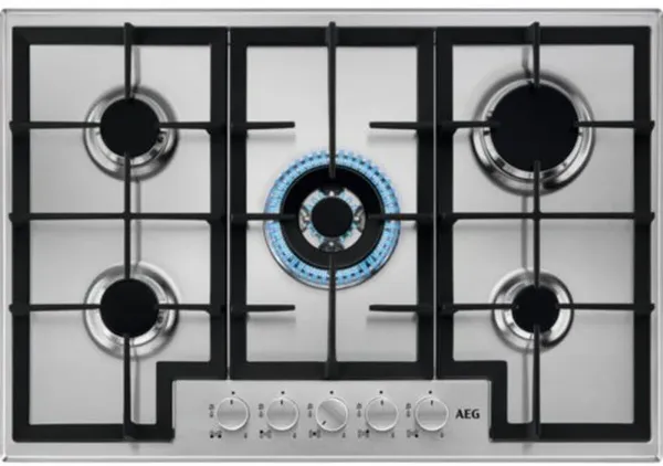 AEG HGX75400SM 3000 Slim Line Gas Hob Stainless Steel_Front View