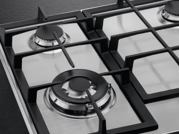 AEG HGB64420YM 6000 Slim Line Gas Hob Stainless Steel_Angled View