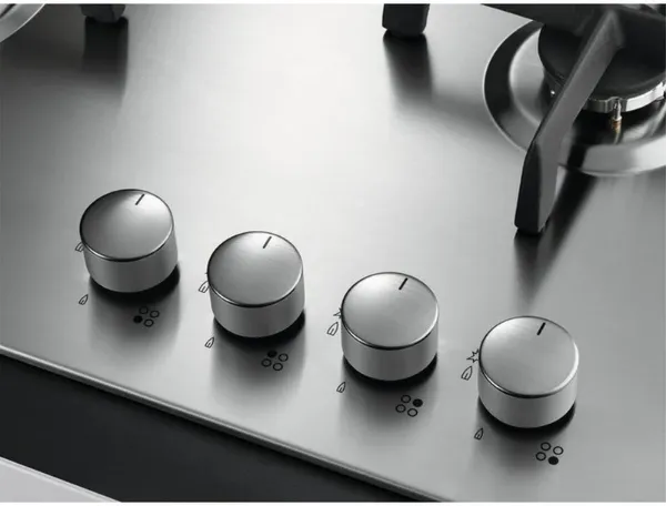 AEG HGX6400SM 3000 Slim Line Gas Hob Stainless Steel_Control Knob Detail