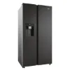 Haier HSW79F18DIPT SBS 90 Series 7 American Fridge Freezer - Slate Black - 601L_side