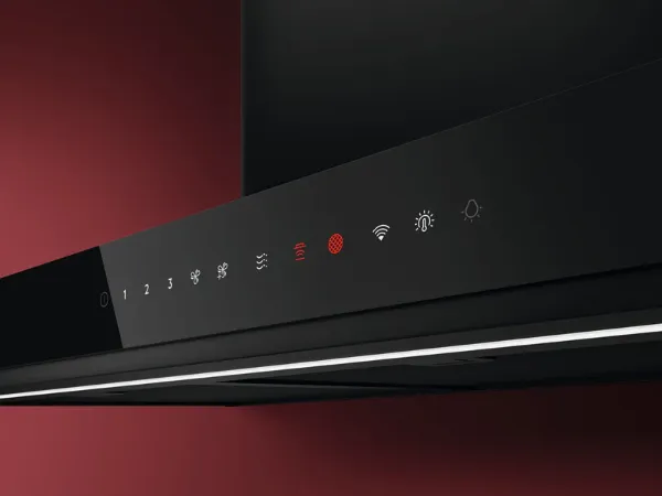 AEG GB87D91CB 8000 AuroraTech Wall Mounted Cooker Hood Black_Control Panel Detail