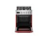 Bertazzoni PRO64L1EROT2 Professional 60cm Single Dual Fuel Cooker in Red