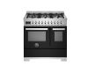 Bertazzoni PRO96L2ENET2 Professional 90cm Double Dual Fuel Range Cooker in Black