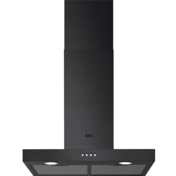 AEG DBX3651R 6000 ExtractionTech Wall Mounted Cooker Hood Matt Black_Front View