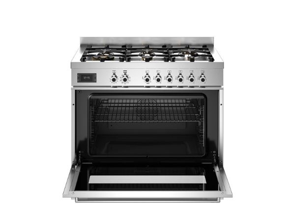 Bertazzoni PRO96L1EXT2 Professional 90cm Single Dual Fuel Range Cooker in Stainless Steel