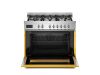 Bertazzoni PRO96L1EGIT2 Professional 90cm Single Dual Fuel Range Cooker in Yellow