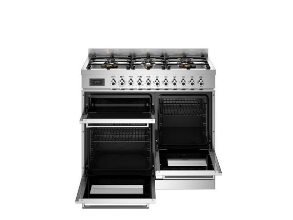 Bertazzoni PRO106L3EXT2 Professional 100cm Double Dual Fuel Range Cooker in Stainless Steel