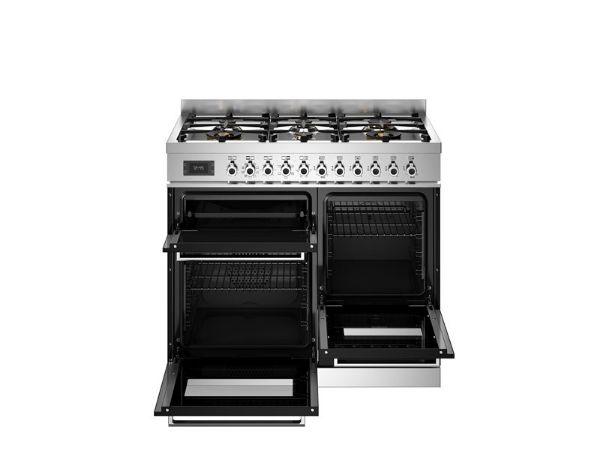 Bertazzoni PRO106L3ENET2 Professional 100cm Double Dual Fuel Range Cooker in Black