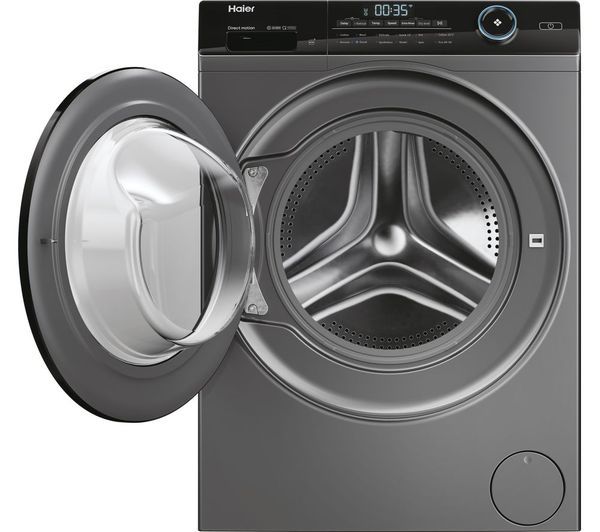 Haier HWD100B14959SNUK Pro Series 5 WiFi-enabled 10 kg Washer Dryer - Graphite_open