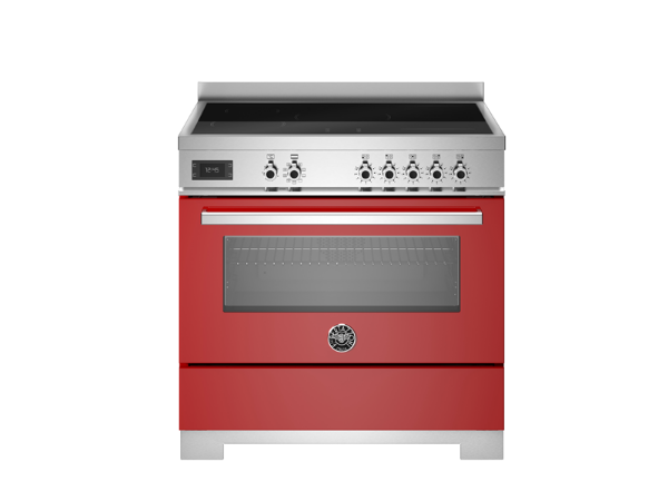 Bertazzoni PRO95I1EROT2 Professional 90cm Single Induction Range Cooker in Red