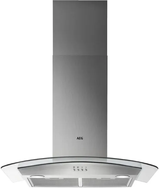 AEG DTX3840M 5000 LEDLights Wall Mounted Cooker Hood Stainless Steel & Glass_Front View