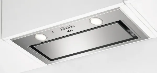 AEG DGE5661HM 6000 Hob2Hood Integrated Canopy Cooker Hood Stainless Steel_Installed Kitchen View