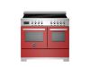 Bertazzoni PRO105I2EROT2 Professional 100cm Double Induction Range Cooker in Red