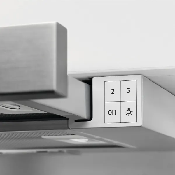 AEG DPB3632S 3000 ExtractionTech Telescopic Cooker Hood Silver_Control Panel Detail