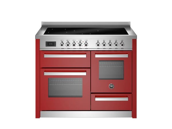 Bertazzoni PRO115I3EROT2 Professional 110cm Triple Induction Range Cooker in Red