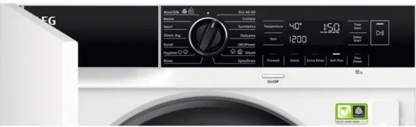AEG LF8E8436BI 8000 PowerCare Integrated Washing Machine_Control Panel Detail