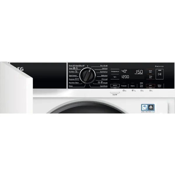 AEG L7WC84636BI 7000 ProSteam Integrated Washer Dryer_Control Panel Detail