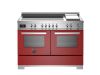 Bertazzoni PRO125I2EROT2 Professional 120cm Double Oven Induction Top and Griddle Range Cooker in Red
