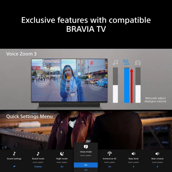 Sony HTA7100.CEK BRAVIA Theatre Bar 7 Dolby Atmos Soundbar - Black_features 2