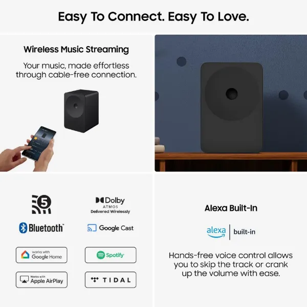 Samsung HW-LS70H/XU Multi-Directional Music Studio 7 WiFi-Bluetooth Wireless Speaker - Black_connect