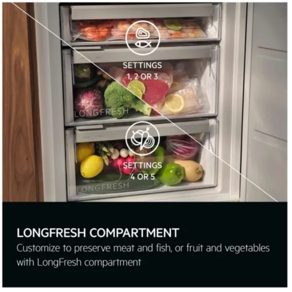 AEG NSK9Z181EC 9000 LongFresh Integrated Larder Fridge_LongFresh Drawer Detail