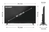 Sharp 2T-C40HE2245KB FHD TV_dimensions