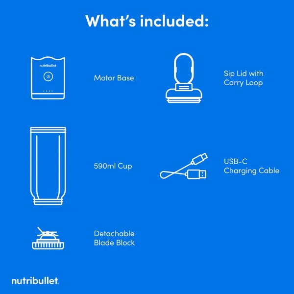 Nutribullet 02924 Flex Portable Blender - Black_contents