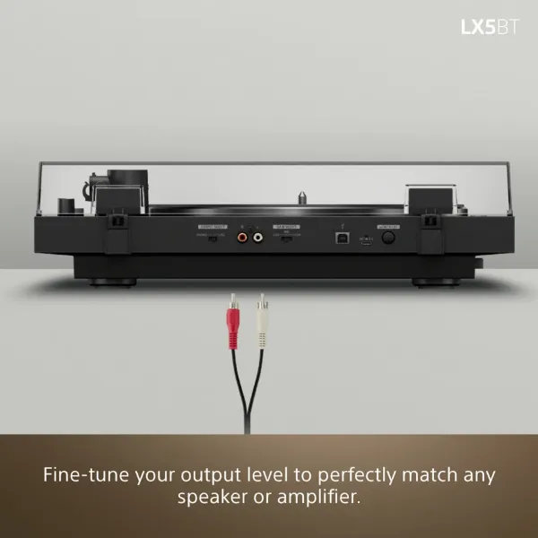 Sony PSLX5BT.CEK Wireless Bluetooth Turntable with Auto Playback - Premium cartridge & Stylus - Pure Black_connection