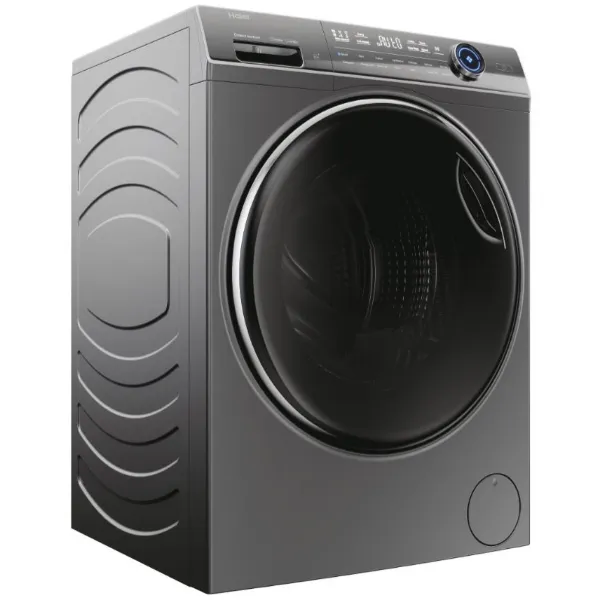 Haier HW10GBD14979SUUK Washing Machine, 10kg, 1400 Spin, Grey, A Rated_side
