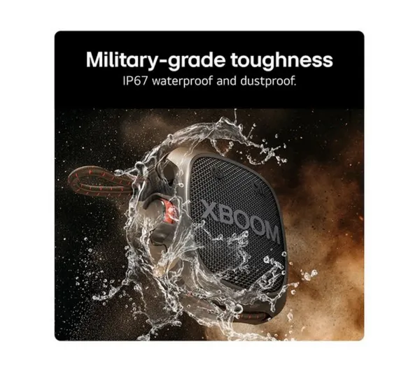 LG XG2TBK.CEUSLLK Go XG2 Portable Bluetooth Speaker - Black_toughness