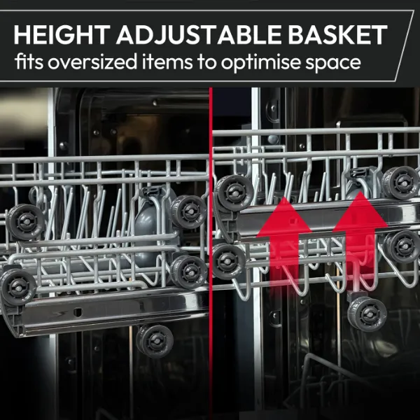 Hoover HDPH 2D1049W-80 H-Dish 500 Slimline Dishwasher - White - 10 Place Settings_basket