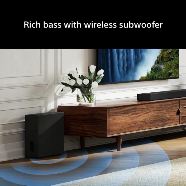 Sony HTA7100KIT.CEK BRAVIA Theatre Bar 7 + S 5.1.2ch Dolby Atmos Soundbar with SASW7 100W Subwoofer - Black_bass
