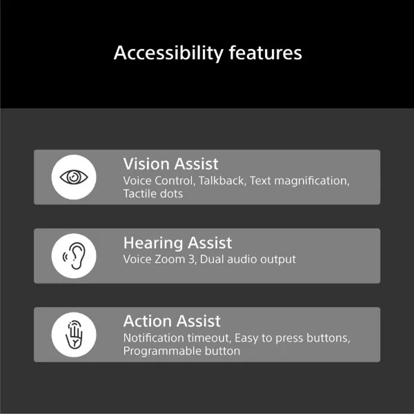 Sony K43S25M2PB.UKA 43" 4K BRAVIA 2 II Direct LED Google TV_accessibility