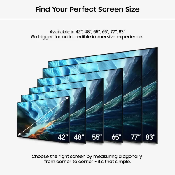 Samsung QE65S90HAEXXU 65" OLED Glare Free Vision AI Smart TV_screen size