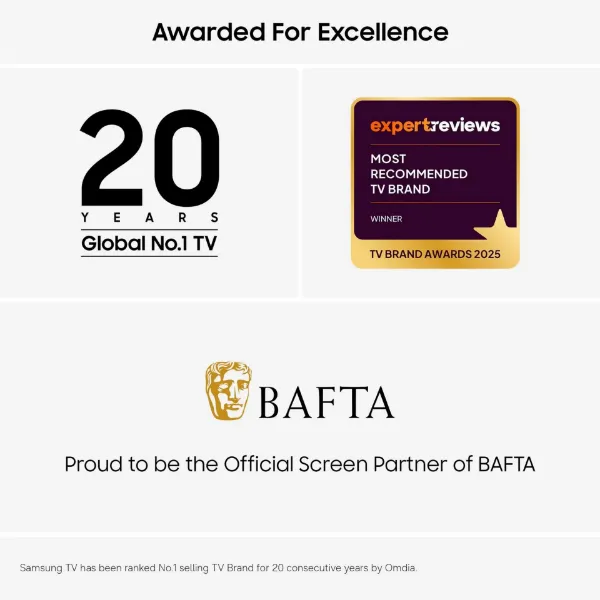 Samsung UE85M70HAKXXU 85" 4K Mini LED Vision AI Smart TV_awards