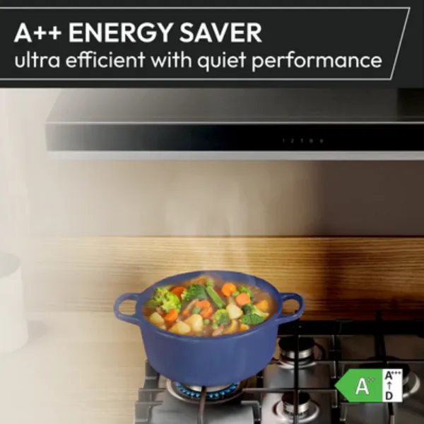 Hoover HDG6DCH3B H-Hood 300 Cooker Hood - Black - 60cm_energy