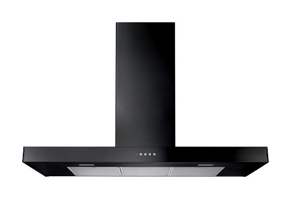 Rangemaster 134680 100cm Flat Cooker Hood in Black and Chrome - UHDF100BL/_main