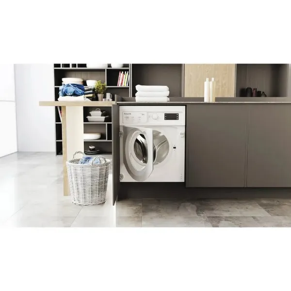 Hotpoint BIWDHG861485 8kg/6kg 1400 Spin Integrated Washer Dryer - White_in use