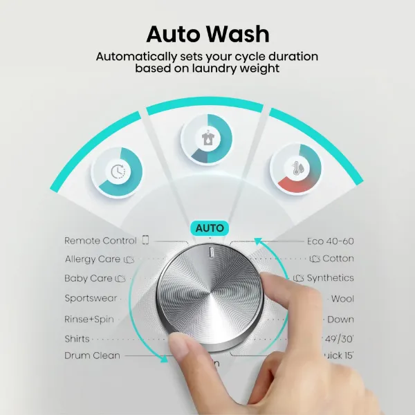 Hisense WF3S1043BB3 10.5kg 1400 Spin Steam Washing Machine - Black