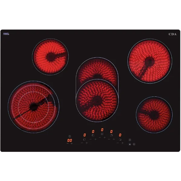 CDA HC7621FR 5 Zone Ceramic Hob_Top View